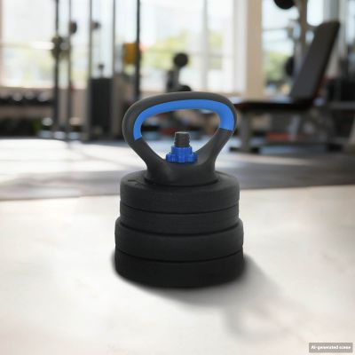 vidaXL 4-v-1 set činkov, kettlebell a jednoručných činiek 20 kg