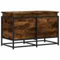 vidaXL Úložný box s vekom dymový dub 80x40x51,5 cm kompozitné drevo