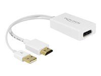 Nástroj na prevod videa - HDMI, DisplayPort - DisplayPort - biela - maloobchod
