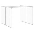 vidaXL Búda pre psa s výbehom bleodsivá 214x1069x181 cm pozink. oceľ