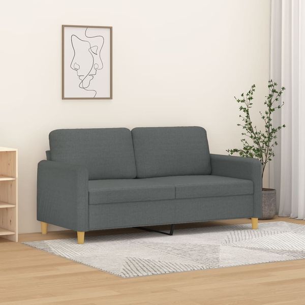 vidaXL 2-miestna pohovka tmavosivá 140 cm látka