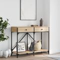 vidaXL Konzolový stolík dub sonoma 100x39x78,5 cm kompozitné drevo