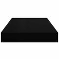 vidaXL Plávajúce nástenné police 4 ks, lesklé čierne 40x23,5x3,8 cm, MDF
