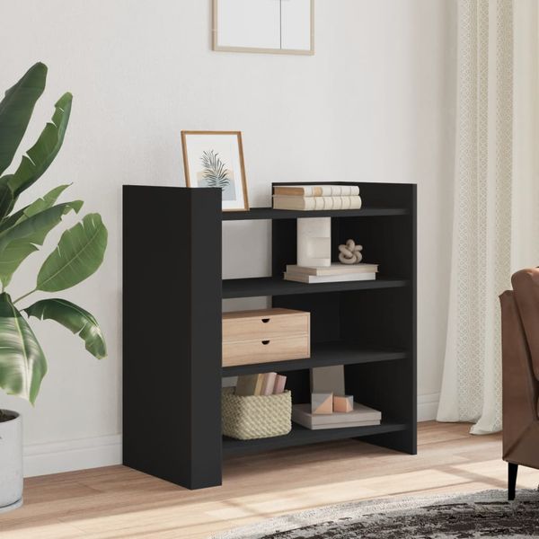 vidaXL Komoda čierna 73,5x35x75 cm kompozitné drevo
