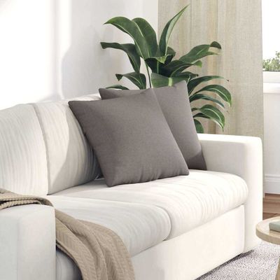 vidaXL Vankúše na pohovku 2 pcs Sivohnedá 45 x 45 cm látka