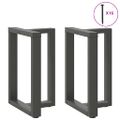 vidaXL Nohy k jedálenskému stolu v tvare T, 2 ks, antracitové, 60x35x(72-73) cm, oceľ