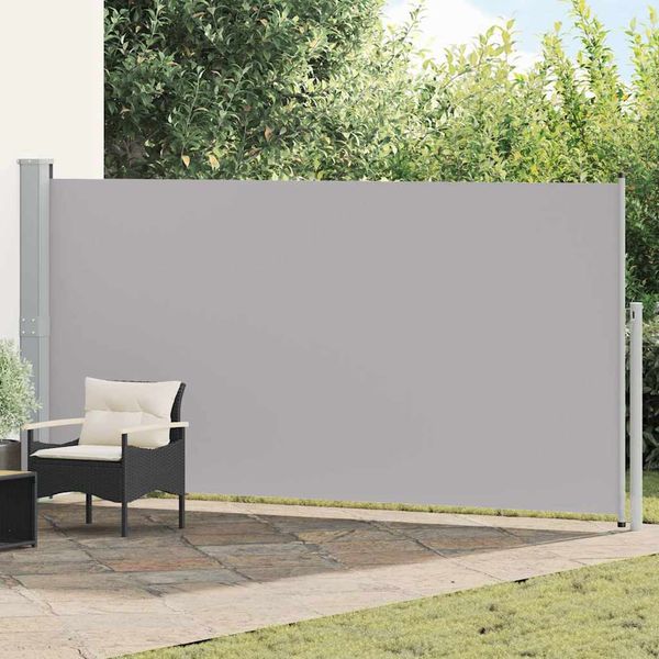 vidaXL Zaťahovacia bočná markíza 160x500 cm sivá