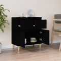 vidaXL Komoda čierna 60x35x70 cm spracované drevo