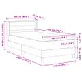 vidaXL Posteľ s pružinovým rámom Modrá 200 x 100 cm látka