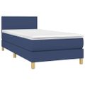vidaXL Boxspring posteľ s matracom modrá 100x200 cm látka