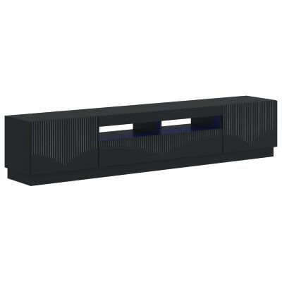 vidaXL 5-dielny LED TV kabinet Čierna Kompozitné drevo