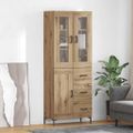 vidaXL Highboard 2 ks Remeselný dub 69,5 x 34 x 180 cm