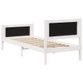 vidaXL Rám postele Biela a svetlosivá 80 x 200 cm Borovicový masív