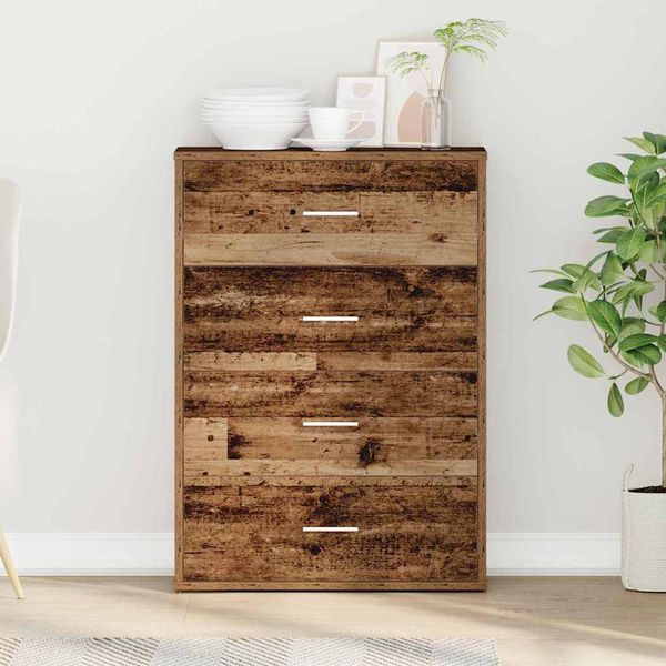 vidaXL Servírovacia skriňa so zásuvkou Staré drevo 60 x 31 x 84 cm