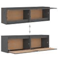 vidaXL Nástenné skrinky 2 ks sivé 60x30x35 cm masívna borovica