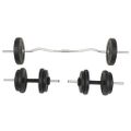 vidaXL Súprava činiek barbell a dumbbell 30 kg