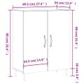 vidaXL Komoda lesklá biela 69,5x34x90 cm spracované drevo