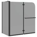 vidaXL Bi-fold sprchový uzáver Tmavá priehľadná 120 x 67 x 129 cm