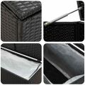 vidaXL Záhradný úložný box čierny 180x90x70 cm polyratanový