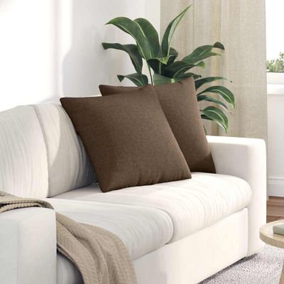 vidaXL Vankúše na pohovku 2 pcs Hnedá 50 x 50 cm látka