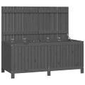 vidaXL Záhradný úložný box sivý 147x68x64 cm masívna borovica