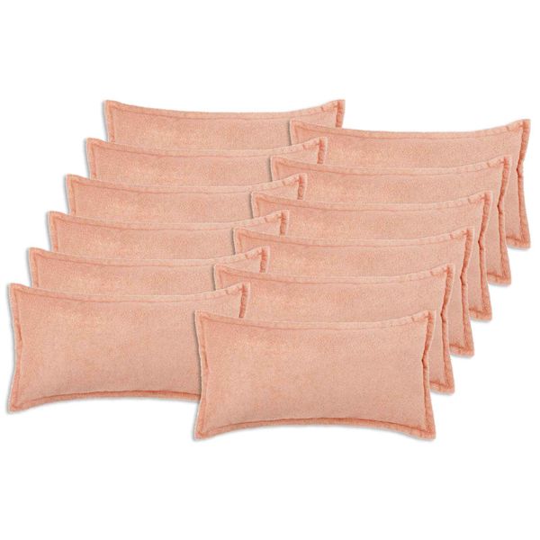 vidaXL Poťah na podložku 12 pcs HOUTEN Ružová 40 x 80 cm Bouclé