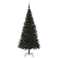 vidaXL Vianočný stromček Čierna 180 cm PVC