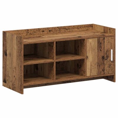 vidaXL Skriňa na topánky s úložiskom Staré drevo 100 x 39,5 x 51 cm