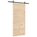vidaXL Posuvné dvere 80 x 208 cm Borovicový masív Prírodná