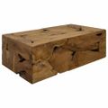 vidaXL Konferenčný stolík, 90x50x30 cm, pravé teakové drevo, hnedý