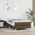 vidaXL Posteľný rám s boxspringom tmavohnedá 100x200 cm látka