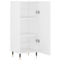 vidaXL Komoda biela 34,5x34x90 cm spracované drevo