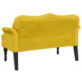 vidaXL Lavica s vankúšmi žltá 120,5x65x75 cm zamat