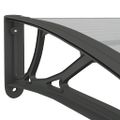 vidaXL Vchodová strieška čierna a priehľadná 400x75 cm polykarbonát