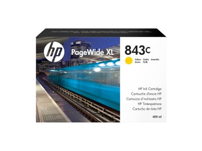 HP 843C ink. PageWide, 400 ml - žltá
