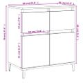 vidaXL Komoda biela 60x35x70 cm spracované drevo