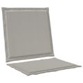 vidaXL Sedadlové a zadné vankúše Polyester Svetlosivá 47 x 45 x 2 cm