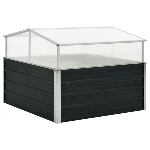 vidaXL Skleník antracitový 100x100x77 cm pozinkovaná oceľ