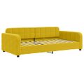 vidaXL Denná posteľ s matracom žltá 90x200 cm zamat