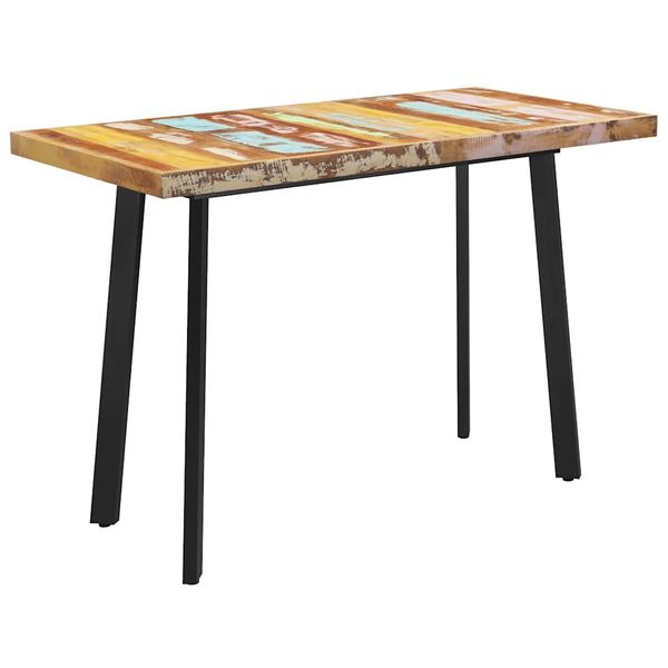 vidaXL Jedálenský stôl, nohy v tvare V 140x70x77 cm, recyklovaný masív