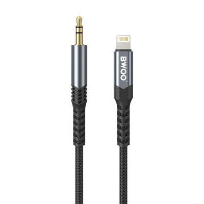 BWOO Kábel AUX 3,5 mm - Lightning BO-AUX068 čierny