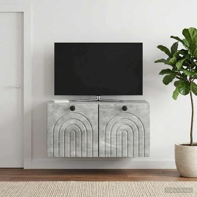 vidaXL Nástenná TV skrinka Nástenný Betónovo sivá 59,5 x 41 x 30 cm