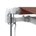 vidaXL Automaticky zaťahovacia markíza s LED hnedá 450x350 cm