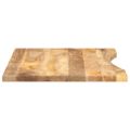 vidaXL Stolová doska so zakrivením 90x50x2,5 cm surový mangový masív