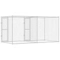 vidaXL Klietka pre psa Strieborná 400 x 200 x 200 cm Pozinkovaná oceľ