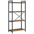vidaXL Regál na knihy 60 x 30 x 120 cm Kompozitné drevo Staré drevo