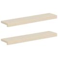vidaXL Parapety 2 ks Biela 80 x 15 x 2 cm Masívne dubové drevo
