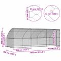 vidaXL Psí kennel 3 ks Strieborná 6 x 2 x 2 m Pozinkovaná oceľ