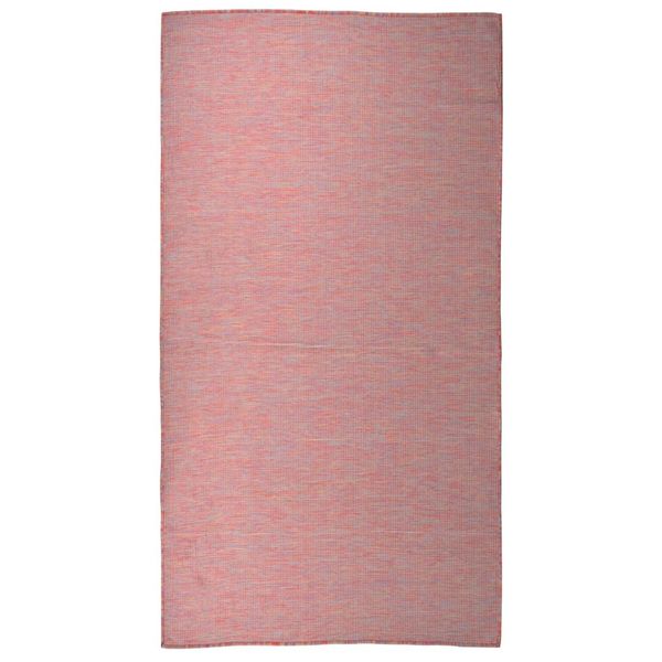 vidaXL Vonkajší koberec s plochým tkaním 80x150 cm červený