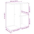 vidaXL Nočné stolíky 2 ks staré drevo 46,5x29x61 cm kompozitné drevo